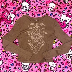 Brown design long sleeve
